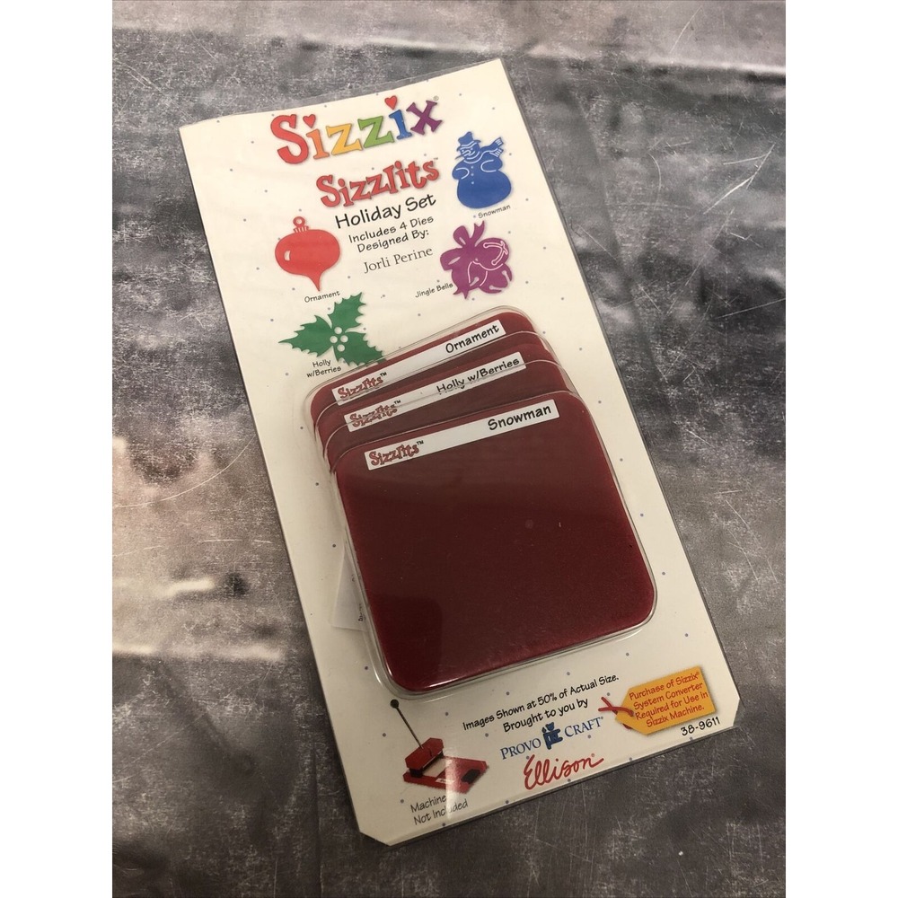 Sizzix Sizzlits: Holiday Set Ornament  Holly Snowman Jingle‎ Bells